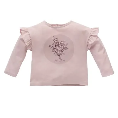 Bluzka dziewczęca z długim rękawem, jasnoróżowa, Pinokio