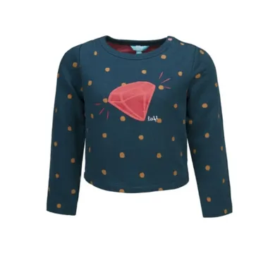 Bluzka dziewczęca z długim rękawem, niebieska, Lief