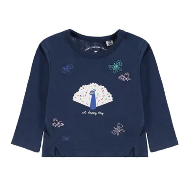 Bluzka dziewczęca z długim rękawem, niebieska, Tom Tailor