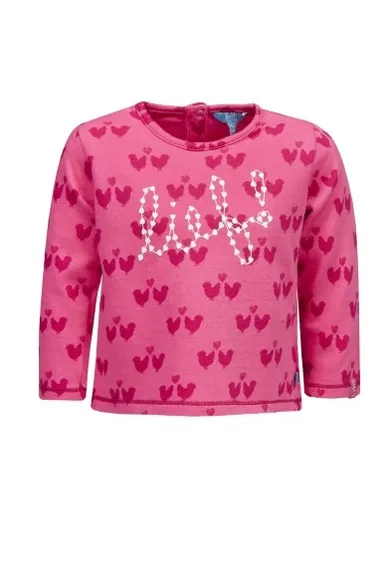 Bluzka dziewczęca z długim rękawem, różowa, Lief