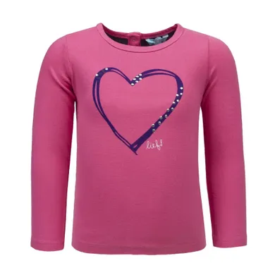 Bluzka dziewczęca z długim rękawem, różowa, Lief