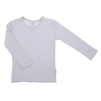Bluzka dziewczęca z długim rękawem, szara, Nicol