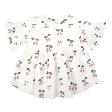 Bluzka dziewczęca z krótkim rękawem, biała, Nicol