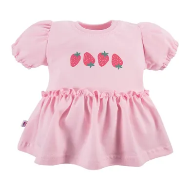 Bluzka dziewczęca z krótkim rękawem, różowa, Eevi