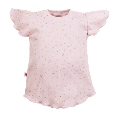 Bluzka dziewczęca z krótkim rękawem, różowa, Eevi
