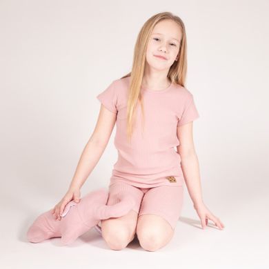 Bluzka dziewczęca z krótkim rękawem, różowa, Nicol