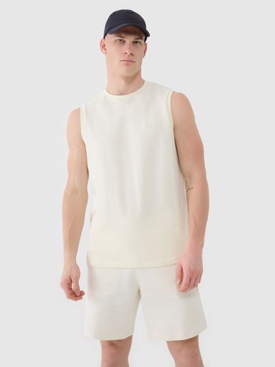 Bluzka męska bez rękawów, biała, 4F