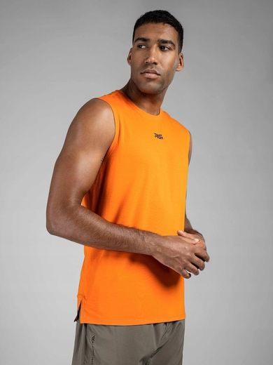 Bluzka męska bez rękawów, pomarańczowa, 4F