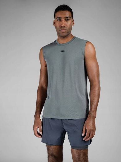 Bluzka męska bez rękawów, szara, 4F