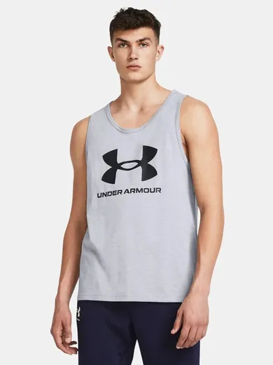 Bluzka męska bez rękawów, szara, Under Armour