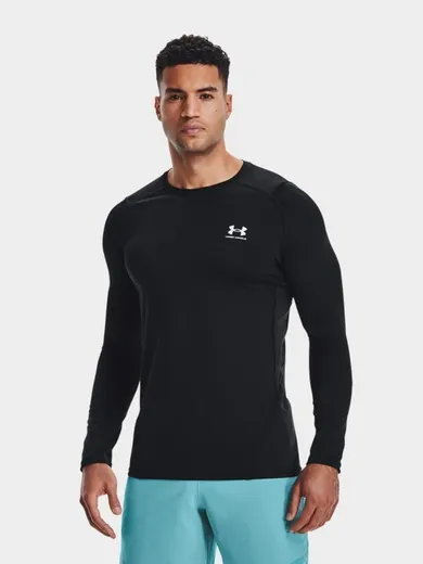 Bluzka męska z długim rękawem, czarna, Under Armour