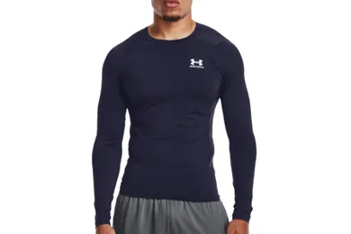 Bluzka męska z długim rękawem, granatowa, Under Armour Heatgear Long Sleeve