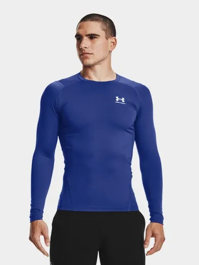 Bluzka męska z długim rękawem, niebieska, Under Armour