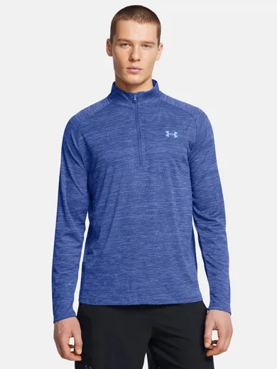 Bluzka męska z długim rękawem, niebieska, Under Armour