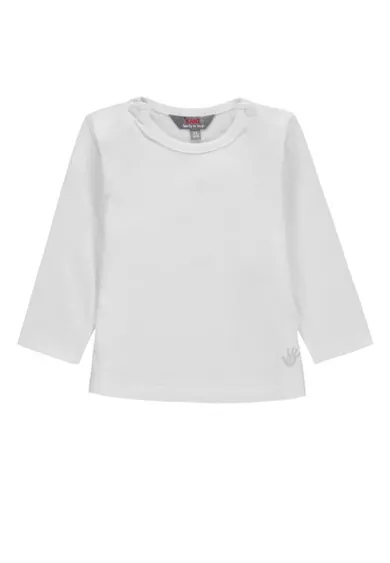 Bluzka niemowlęca z długim rękawem, biała, Kanz