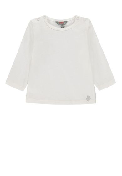 Bluzka niemowlęca z długim rękawem, biała, Kanz