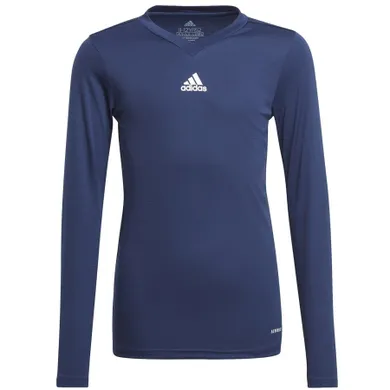 Bluzka termoaktywna chłopięca z długim rękawem, granatowa, Adidas
