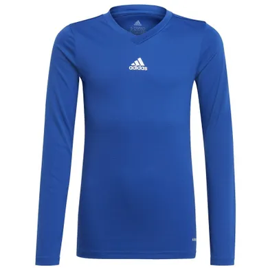 Bluzka termoaktywna chłopięca z długim rękawem, niebieska, Adidas
