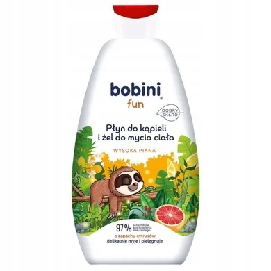 Bobini, Fun, płyn do kąpieli i żel do mycia ciała o zapachu cytrusów 500 ml