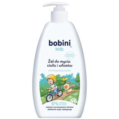 Bobini, Kids, hipoalergiczny żel do mycia ciała i włosów, 500 ml