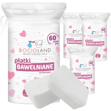 Bocioland, płatki bawełniane, 4-pak, 240 szt.