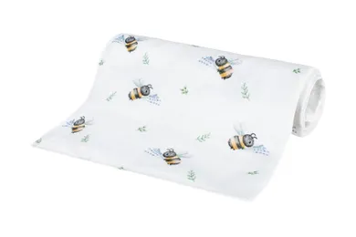 Bocioland, Pszczółki, pieluszka bambusowa, 110-110 cm