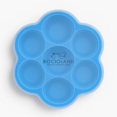 Bocioland, silikonowa forma do przechowywania, zamrażania mleka i posiłków dla niemowląt, niebieska