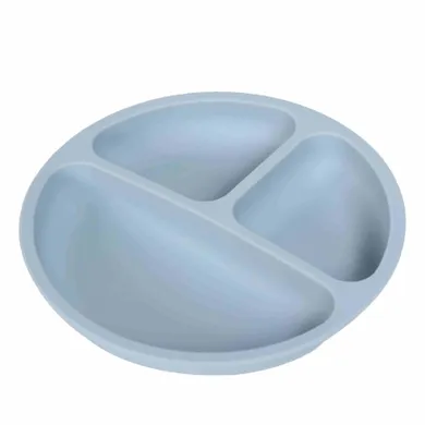 Bocioland, silikonowy talerzyk, niebieski