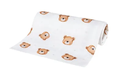 Bocioland, Teddy Bear, pieluszka bambusowa, 110-110 cm