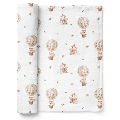 Bocioland, Wiewiórki, pieluszka bambusowa, 75-75 cm