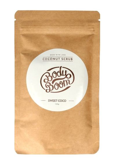 Body Boom, peeling kawowy do ciała, Sweet Coco, 100g