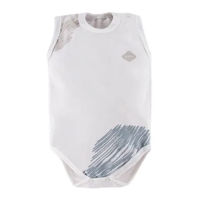 Body chłopięce bez rękawów, białe, Eevi