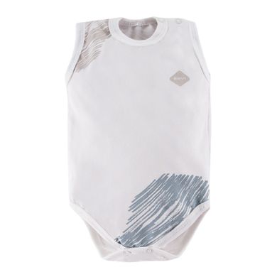 Body chłopięce bez rękawów, białe, Eevi
