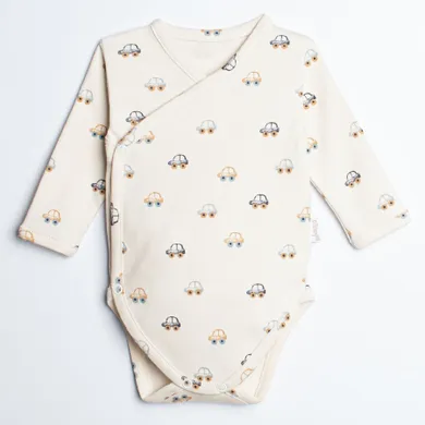 Body chłopięce z długim rękawem, beżowe, Nicol