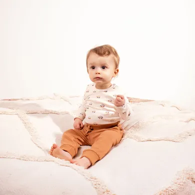 Body chłopięce z długim rękawem, beżowe, Nicol