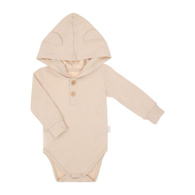 Body chłopięce z długim rękawem, beżowe, Nicol