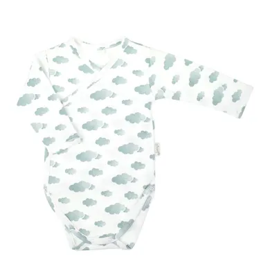 Body chłopięce z długim rękawem, białe, Nicol