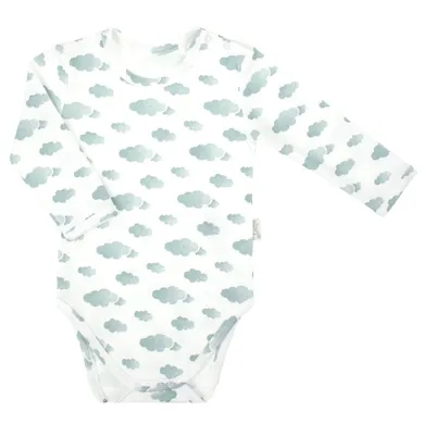 Body chłopięce z długim rękawem, białe, Nicol