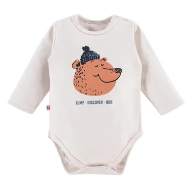 Body chłopięce z długim rękawem, ecru, Jump, Eevi