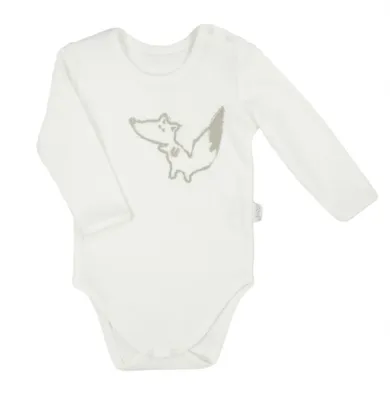 Body chłopięce z długim rękawem, ecru, Nicol