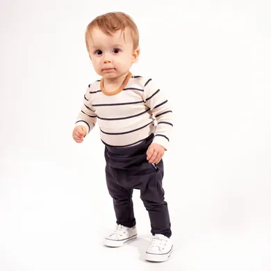 Body chłopięce z długim rękawem, ecru, Nicol