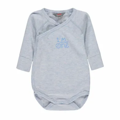 Body chłopięce z długim rękawem, niebieskie, Kanz