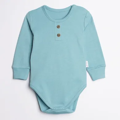 Body chłopięce z długim rękawem, niebieskie, Nicol