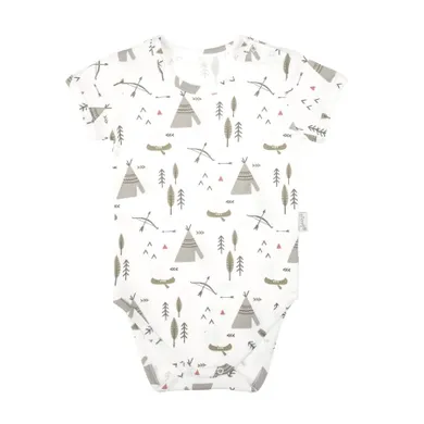 Body chłopięce z krótkim rękawem, białe, Nicol