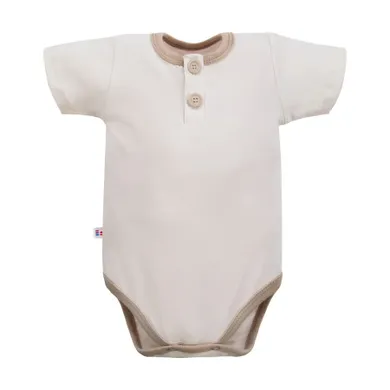 Body chłopięce z krótkim rękawem, ecru, Eevi