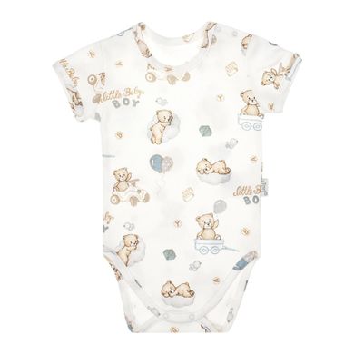 Body chłopięce z krótkim rękawem, ecru, Nicol
