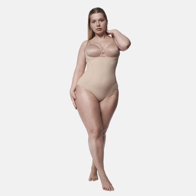 Body damskie na ramiączka, modelujące, beżowe, Julimex
