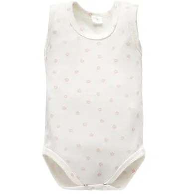Body dziewczęce bez rękawów, ecru, Pinokio