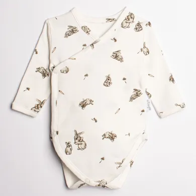 Body dziewczęce z długim rękawem, beżowe, Nicol