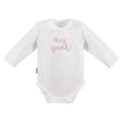 Body dziewczęce z długim rękawem, białe, Hey yeah, Eevi